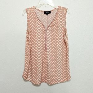 Pink Chevron Zipper Top